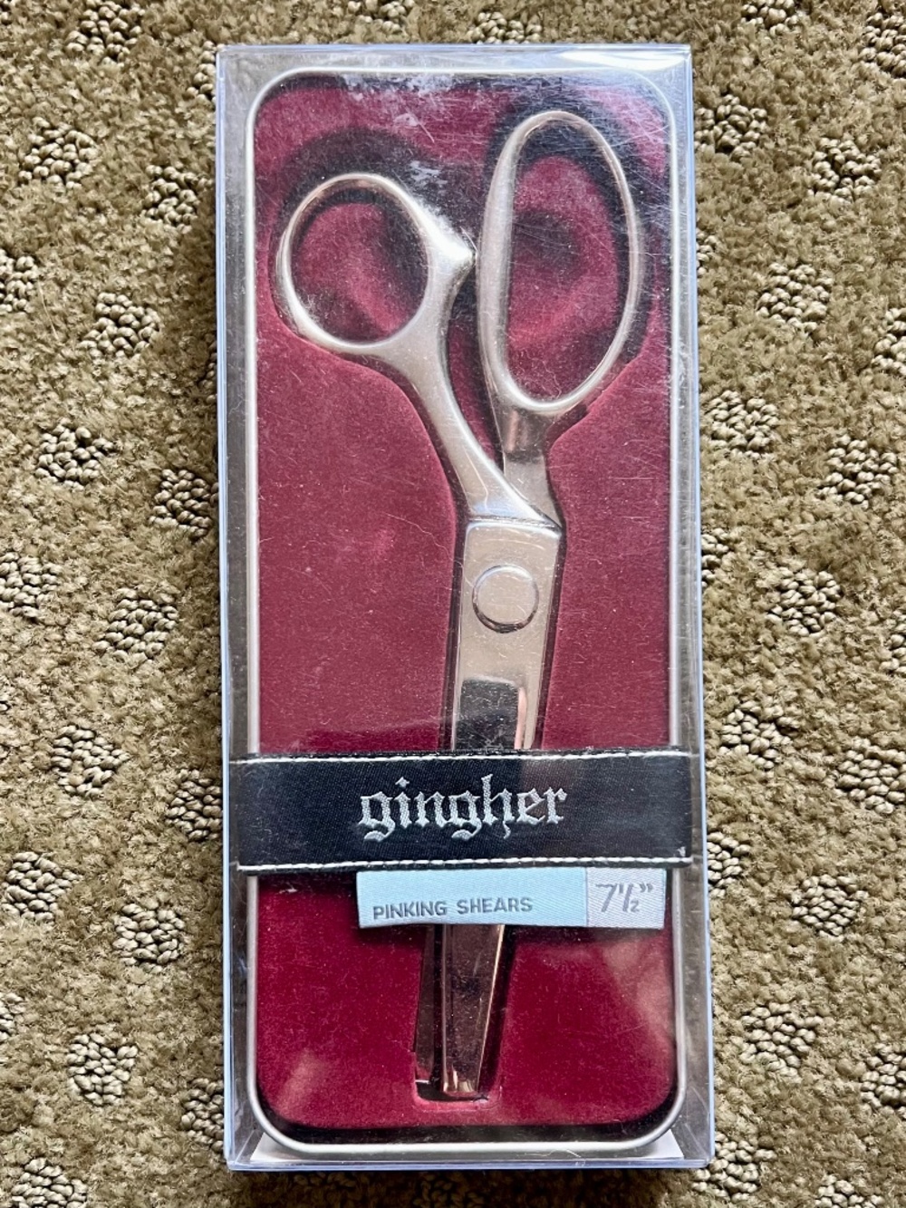 Gingher G-7P 7.5" Pinking Shears Sewing Scissors w/ Original Case
